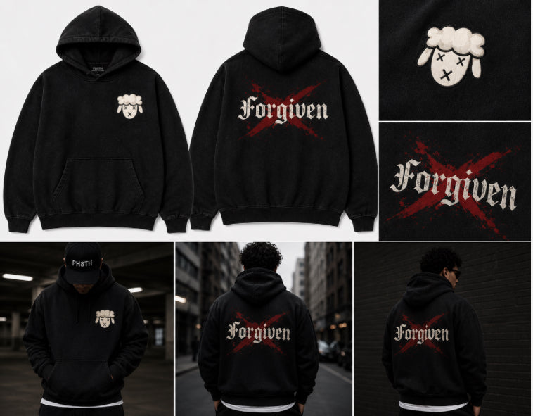 Forgiven Hoodie Black